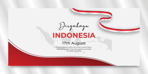 indonesian independence day banner template