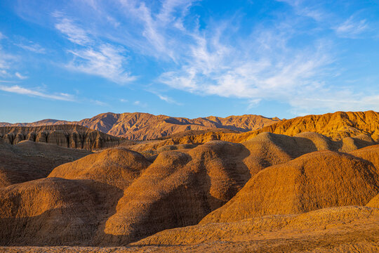 Rolling badlands in Anza-Borrego Desert State Park. Elephant's knee formation, too.