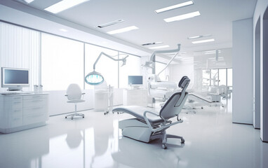 A modern dental office created by artificial intelligence.