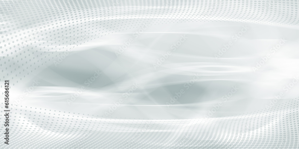 Poster abstract background blurred white rays light and halftone on gray with the gradient texture lines ef
