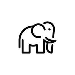 Funny elephant icon vector art, graphics