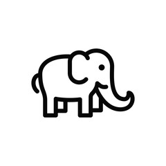 Funny elephant icon vector art, graphics