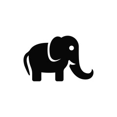 Funny elephant icon vector art, graphics