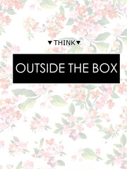 floral background with flowers and slogan