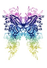 butterfly on a blue background