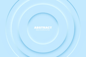 Abstract background illustration of blue circles in neomorphism style. Minimal wallpaper, background.