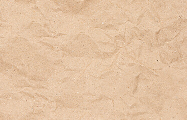 Recycled brown paper crumped texture, old paper background
