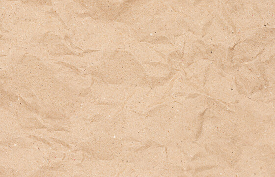 Recycled brown paper crumped texture, old paper background