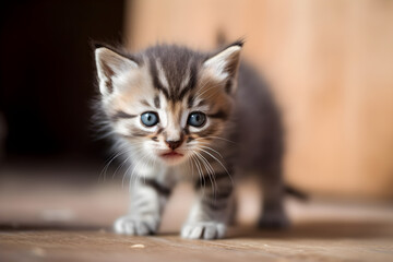 portrait of a tabby kitten