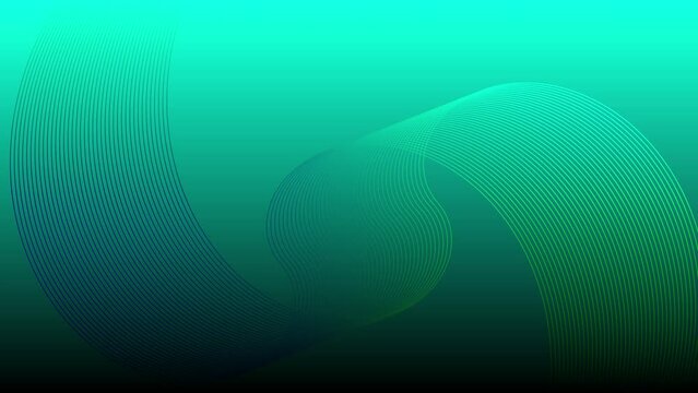 Abstract wavy lines background looped animation. bright red and orange gradient colors. 