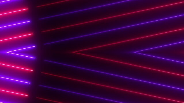 Creative neon bars rendering. colorful led lines lightning.