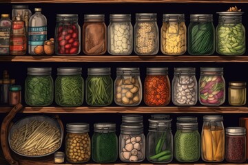A pantry stores supplies. (Illustration, Generative AI)