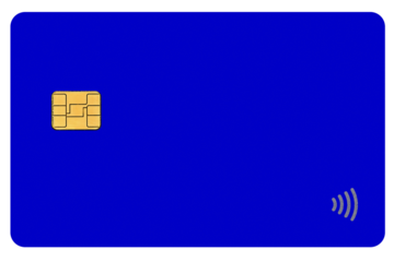 a credit card on a white background