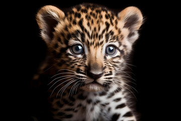 Obraz premium portrait of a baby leopard