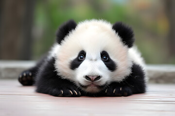 baby panda portrait
