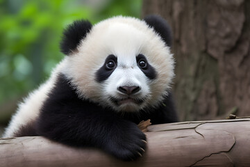 Obraz na płótnie Canvas baby panda portrait