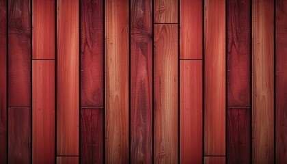 The red wooden texture planks for background and texture. (Illustration, Generative AI)