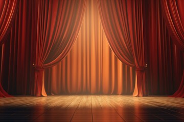 stage curtain. generated by Ai.