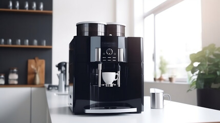 Professional coffee machine for home use. Generative ai