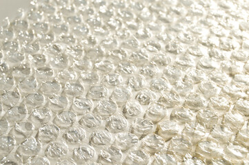 Plastic air bubble protection foil wrap texture background