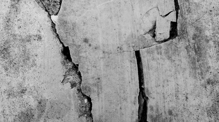 gray cement wall background texture with cracked pattern