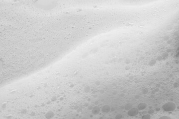 Abstract white soap foam bubbles texture background