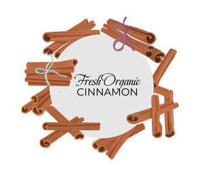 Hand Drawn Cinnamon Stick Wreath