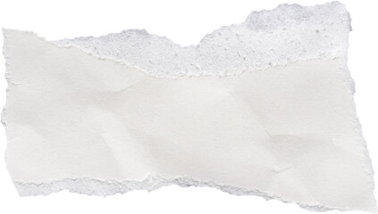 piece of white paper tear isolated on white background