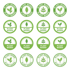 プラントベース　ラベル　アイコン　PLANT BASED