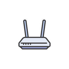 Wifi router filled outline icon