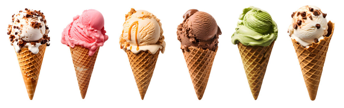 Ice Cream Flavors Set Stock Illustration - Download Image Now