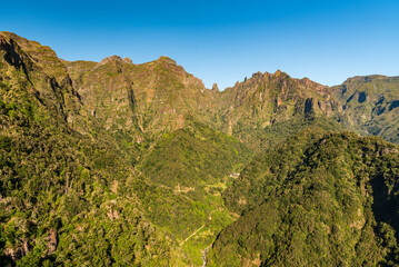 View from famous Balcoes viewpoint near Ribeiro Frio in Madeira