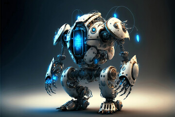 Obraz na płótnie Canvas Cyborg, robot, science fiction illustration, Generated ai, generative, ai