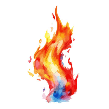 Abstract Paint Watercolor Fire Element 