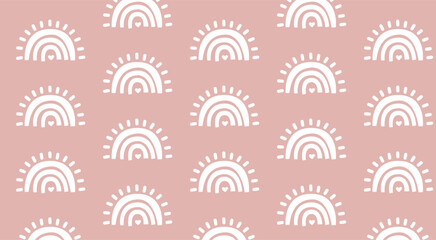 Rainbow pattern. Baby wallpaper. Cloud, rainbow texture. Kids cartoon background. Abstract rainbow,  Cute backdrop. Rainbow fabric print art. Vector illustration.