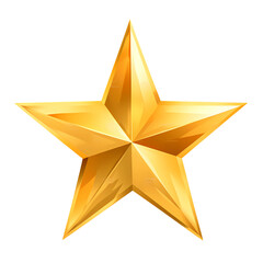 Fototapeta premium gold star isolated on white