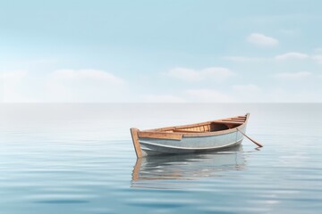 Naklejka premium Boat background. Generate Ai