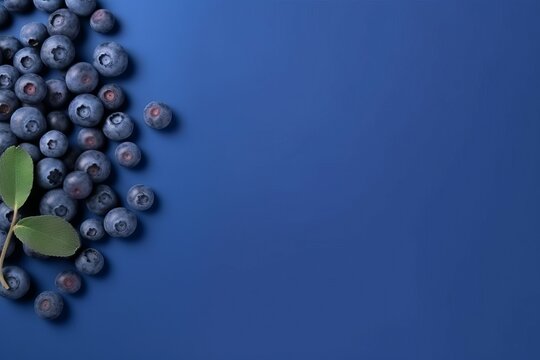 Blueberry fruit background. Generate Ai