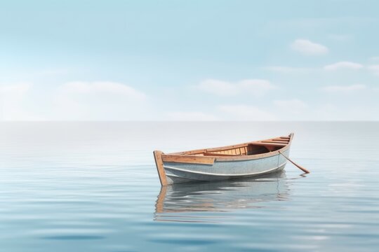 Boat background. Generate Ai