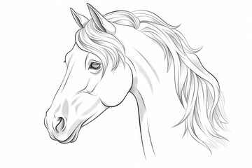 Coloring horse foal. Generate Ai