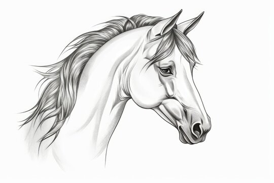 Coloring horse. Generate Ai