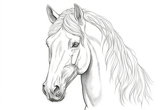 Coloring horse farm. Generate Ai