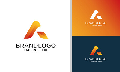 Creative Geometric Letter A Logo Design
