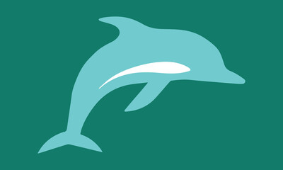 Dolphin logo illustration vector, Dolphin silhouette Icon
