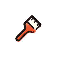 Paint brush - Tool icon/illustration (Hand-drawn line, colored version)