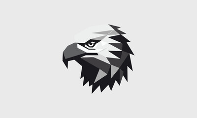 Geometric eagle or hawk head logo Icon design