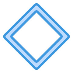 Priority icon in blue line style, use for website mobile app presentation