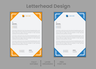 Obraz premium modern business letterhead in abstract design Abstract Letterhead Design Modern Business Letterhead Design Template