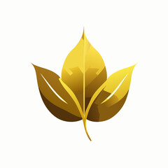 Golden leaf, vector ,isolate
