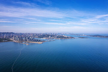 Aerospace Qingdao West Coast Island landscape panoramic view